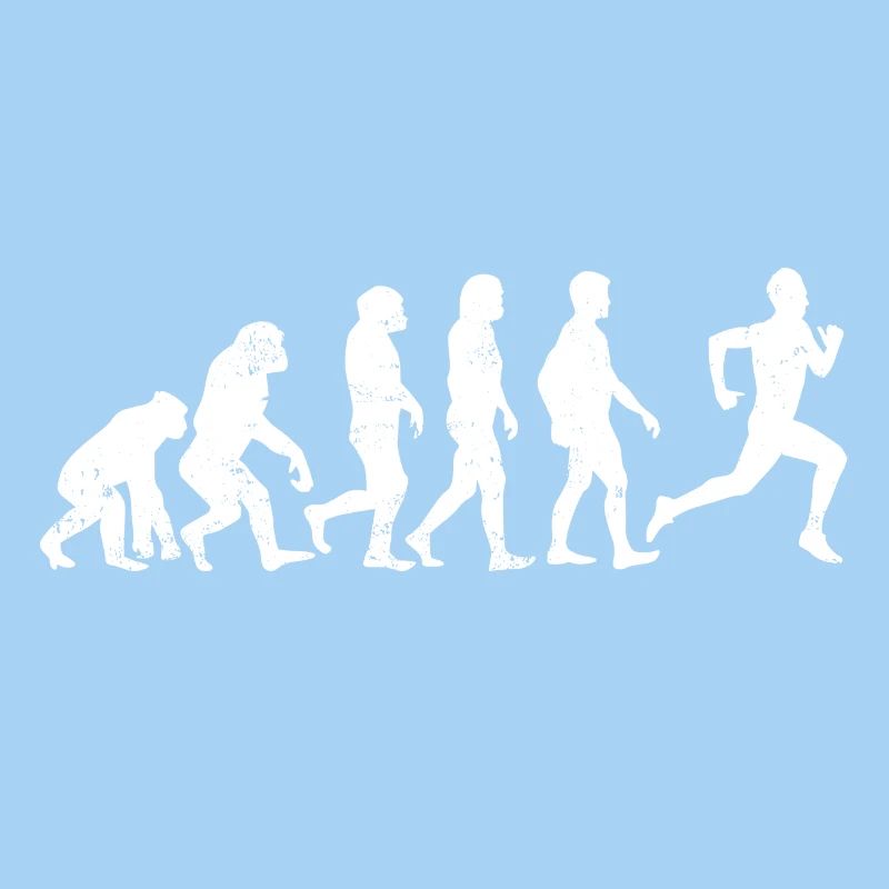 Runner evolution race jogging gift marathon