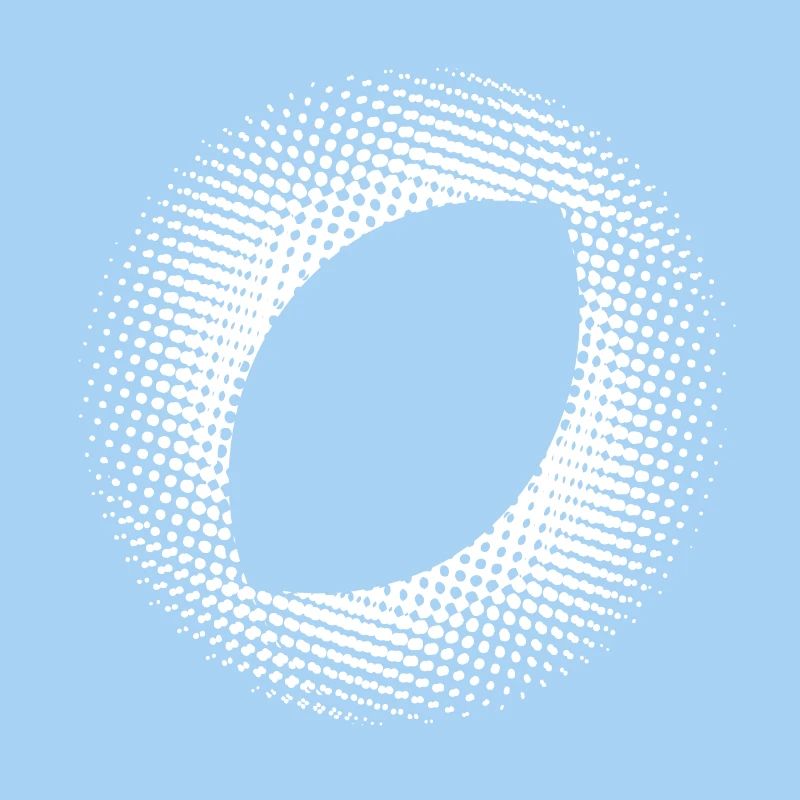 dotted, oval art white