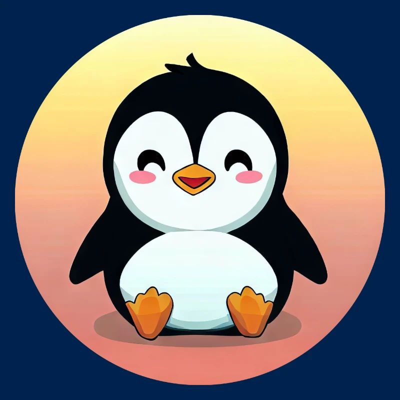 Sonnenuntergangs-Pinguin: Einfach süß