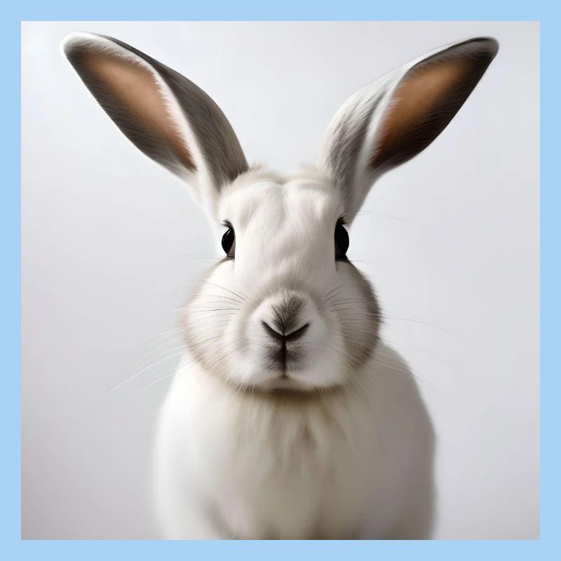 Lapin blanc illustré