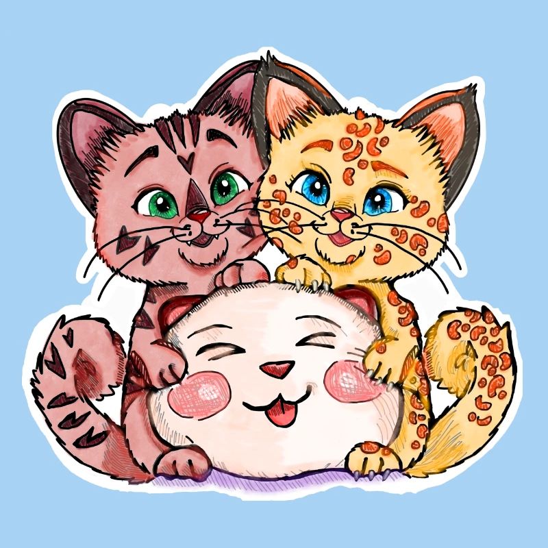 Zwei Kätzchen mit Stofftier