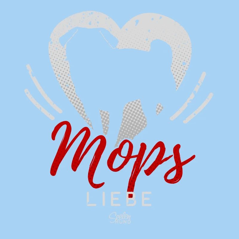 Mops-Liebe-Silhouette