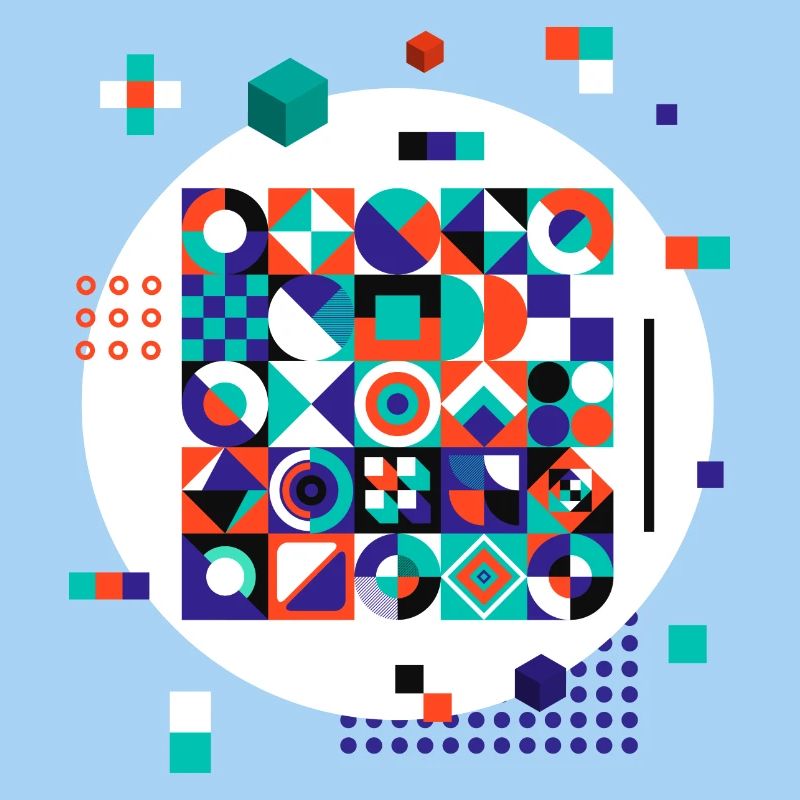 Geometric pattern (shapes, circle)