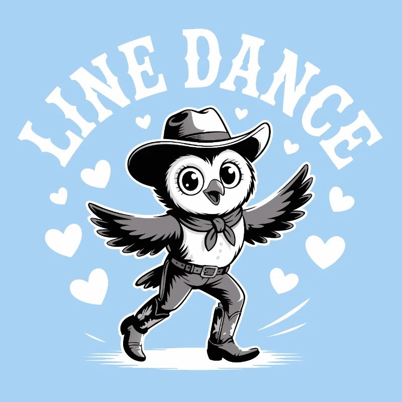 Line Dance Eule lustige Eule tanzt Linedance