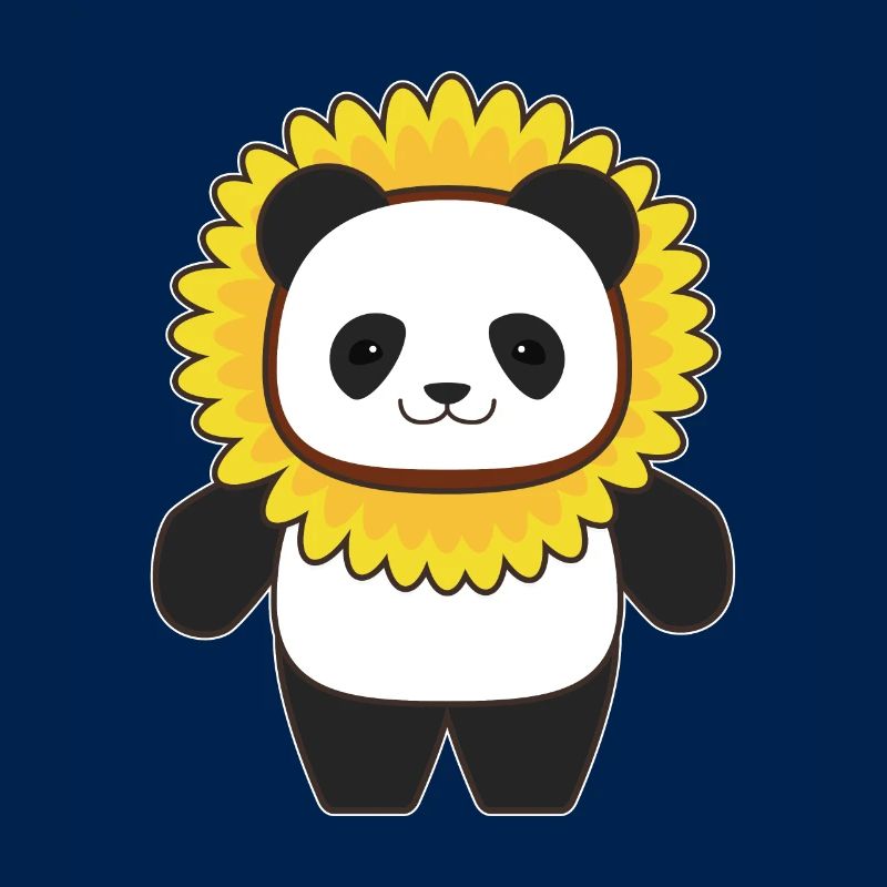 Panda mit Sonnenblume