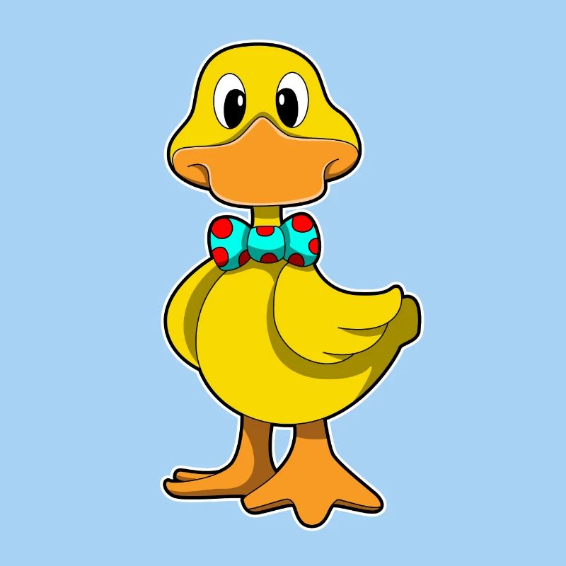Duck with bow