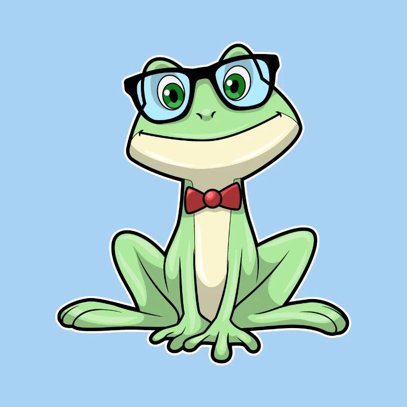 Frog Nerd Student Glasses Slips