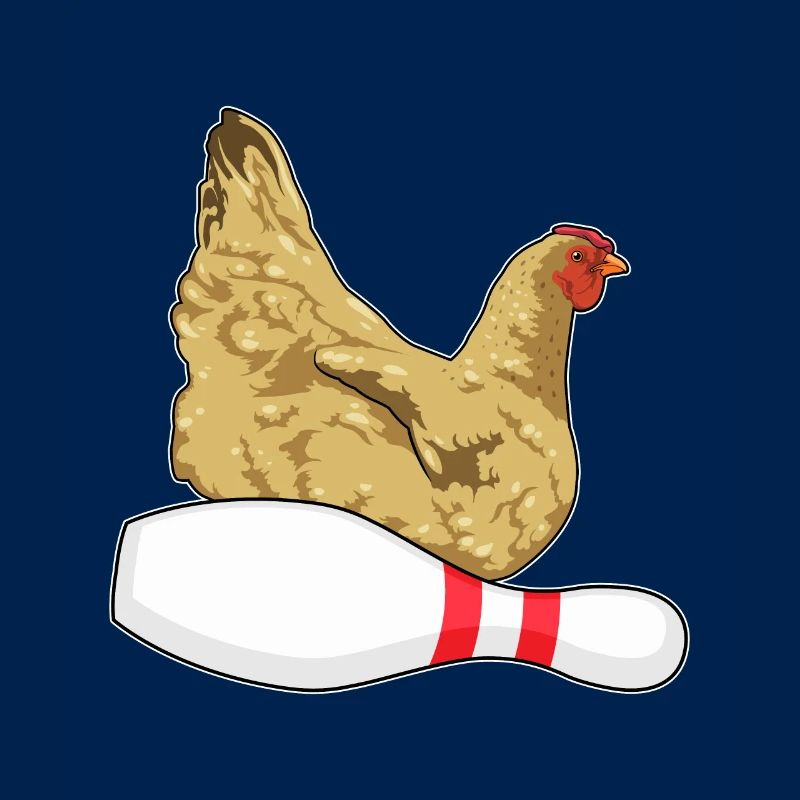 Bowling au poulet avec épingle à bowling