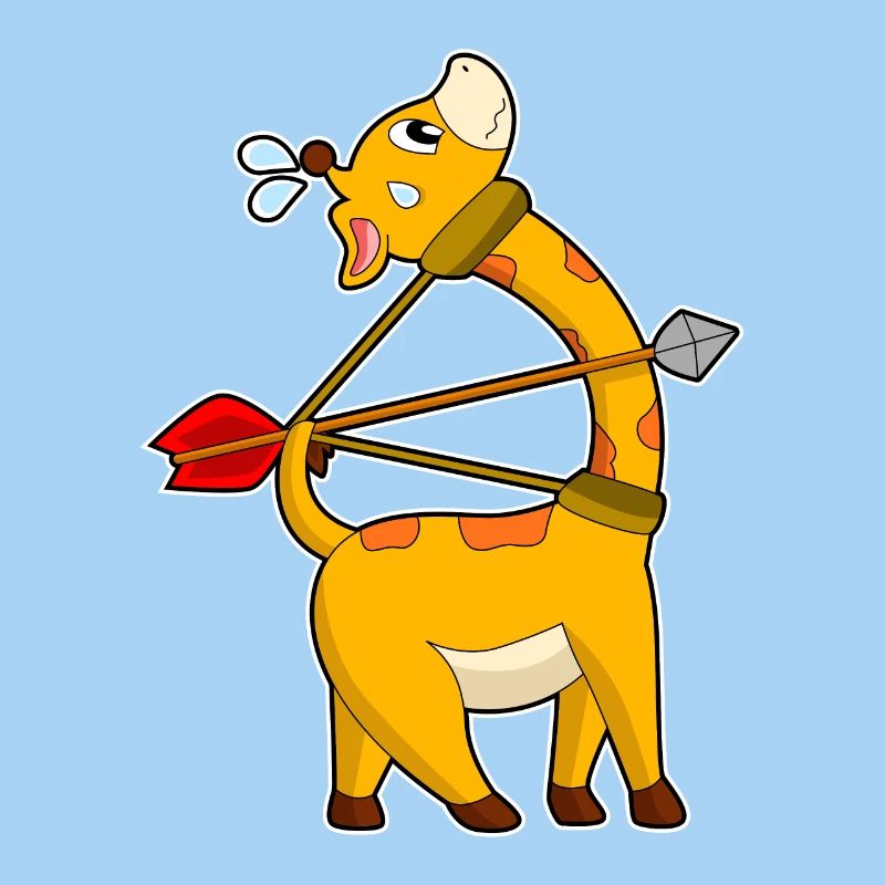 Giraffe Bogenschütze Pfeil Bogen