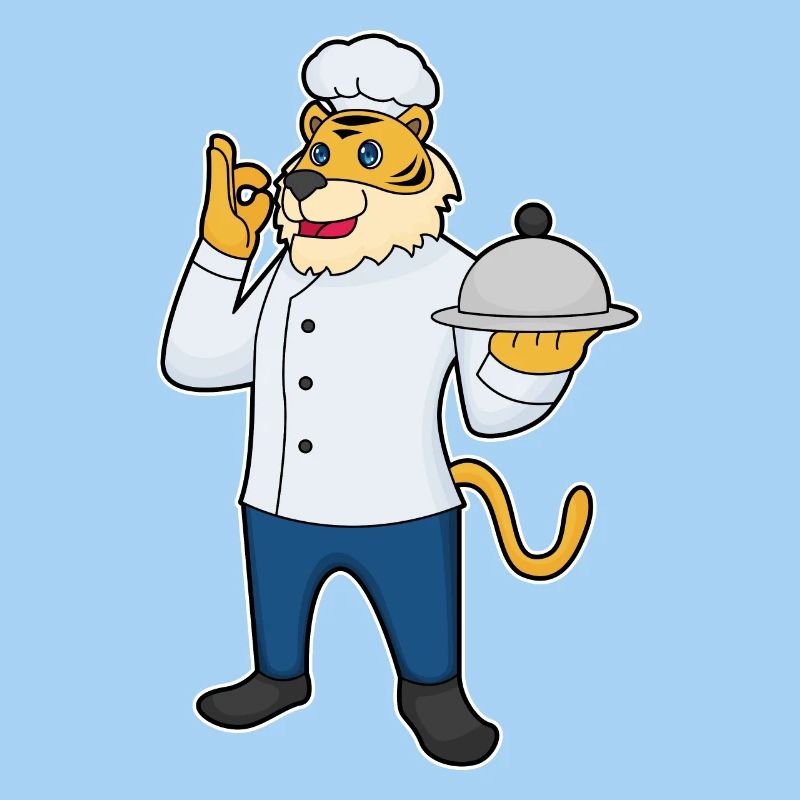 Tiger Chef's Hat Serving Platter