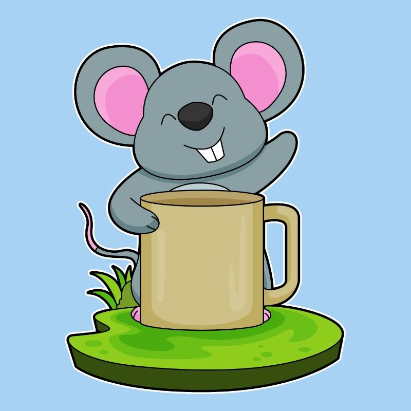 Maus Becher Kaffee