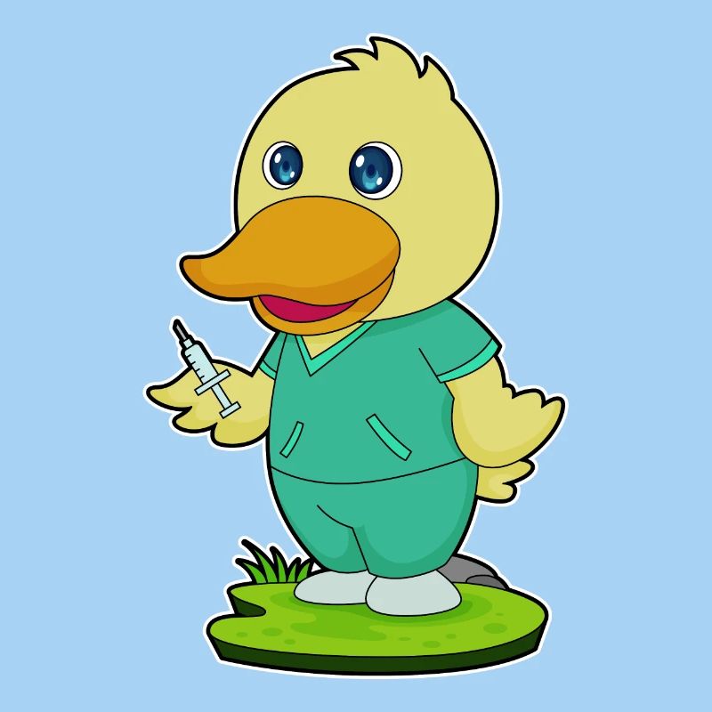 Seringue d’infirmière canard