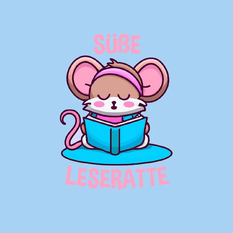 Süße Ratte liest ein Buch Leseratte