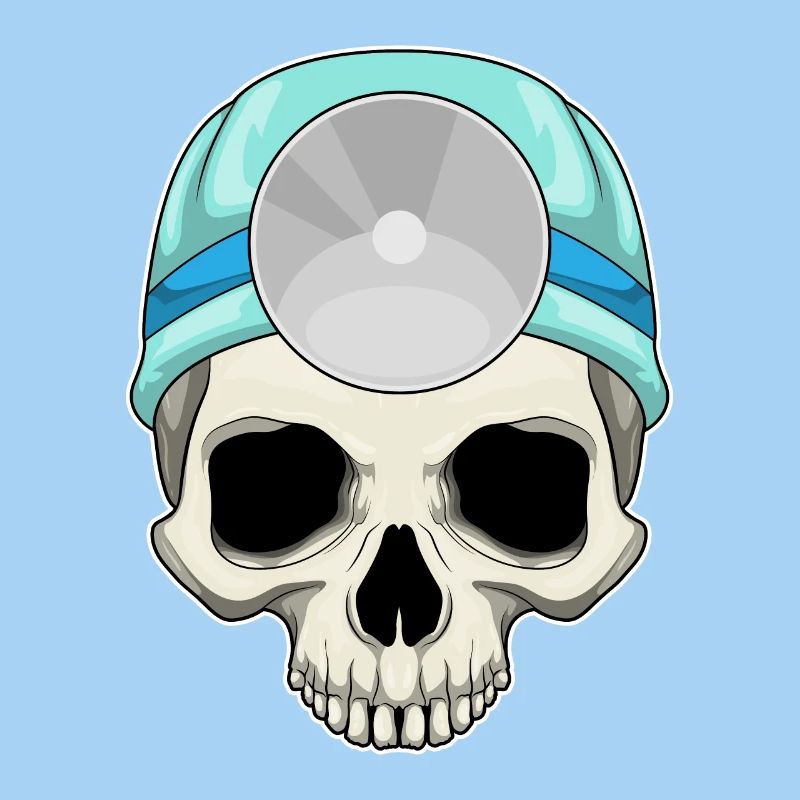 Totenkopf Arzt Stethoskop