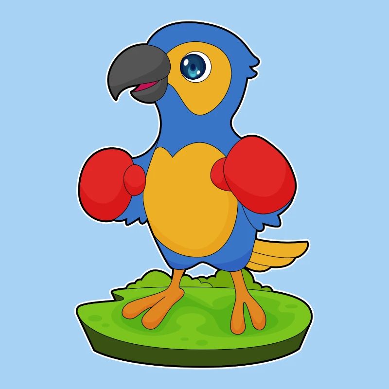 Papagei Boxer Boxhandschuhe