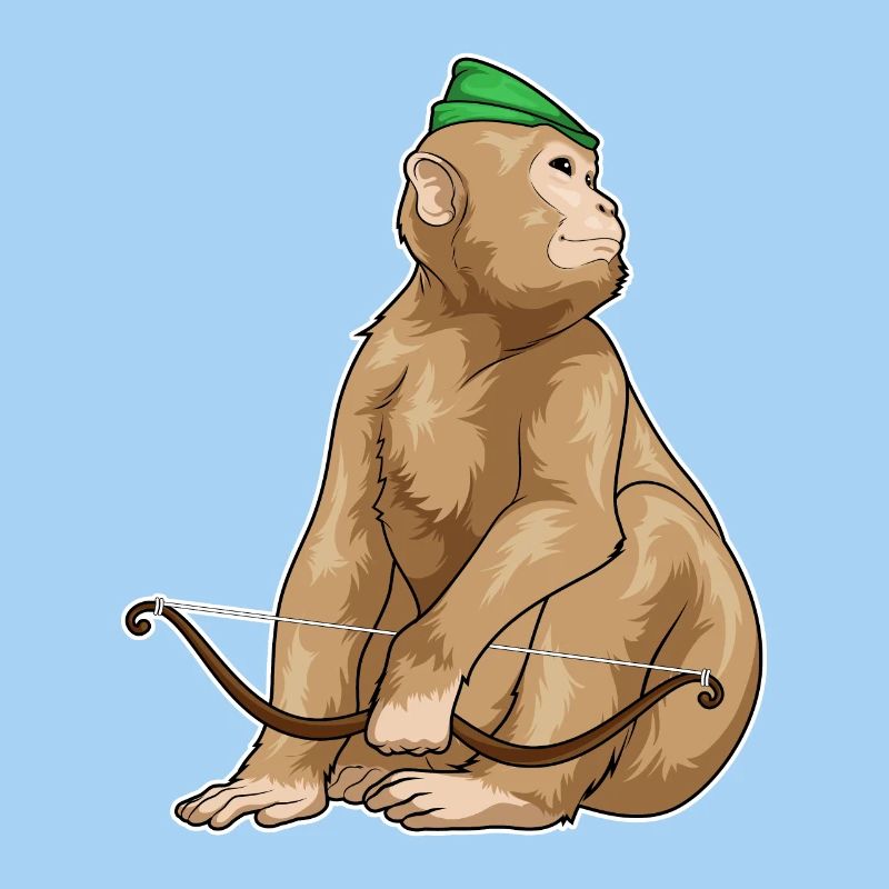 Affe Bogenschütze Bogen