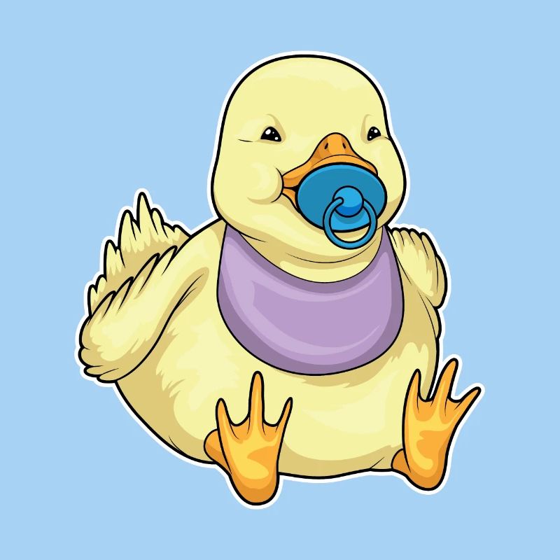 Duck pacifier bib