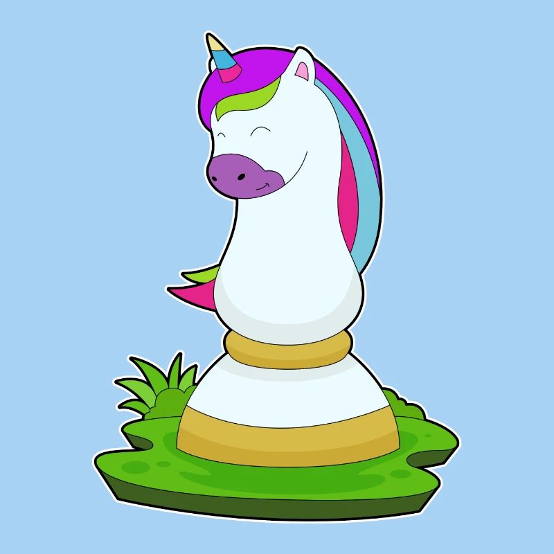 Einhorn Schachfigur Springer Schach