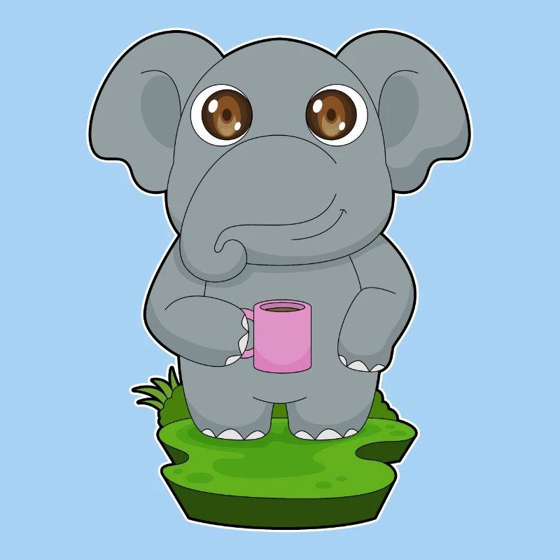 Elefant Kaffee Becher