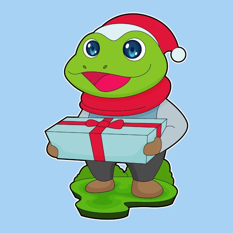Frog Christmas Package