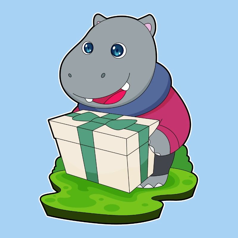 Forfait de Noël hippopotame