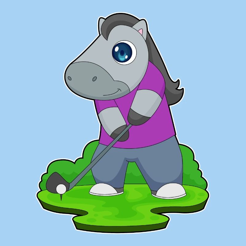 Pferd Golf Golfschläger