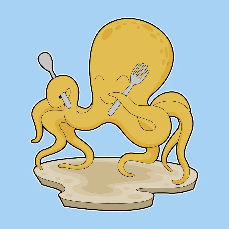Octopus Spoon Fork