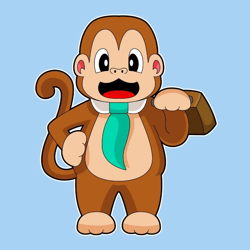 Monkey Entrepreneur Porte-documents