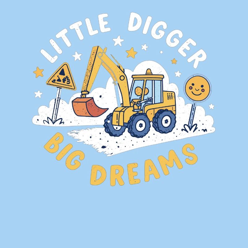 Little Digger Big Dreams - Conception mignonne de l’excavatrice