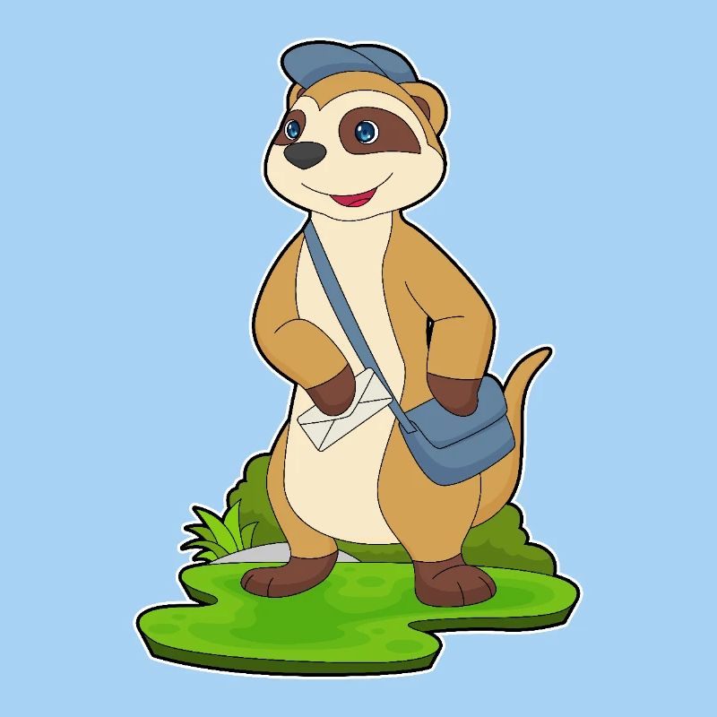 Erdmännchen Briefträger Brief