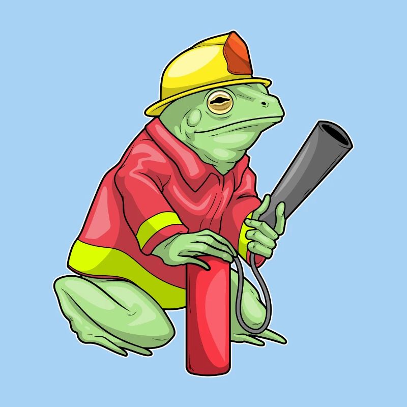 Frog Firefighter Fire Extinguisher Fire Brigade
