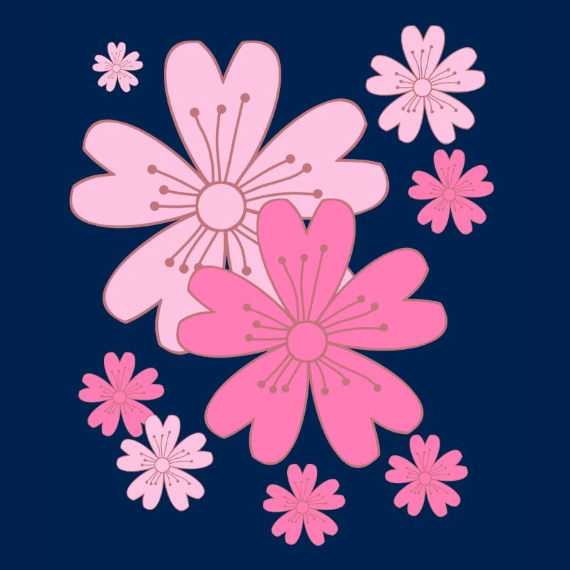 Fallende Sakura Kirschblüten