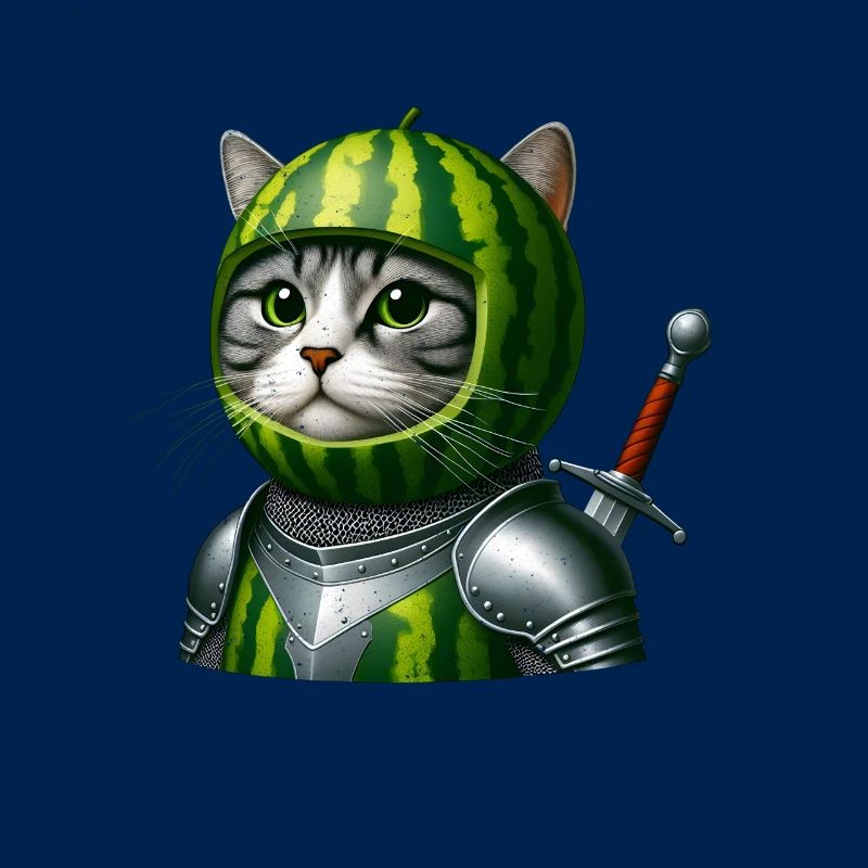 Wassermelonen Katze Ritter