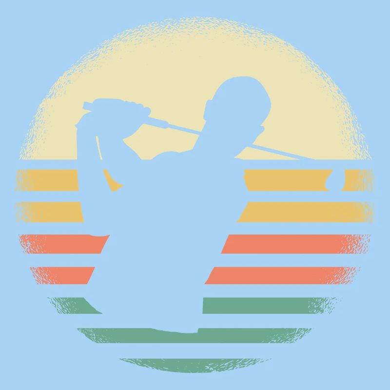 Golf Golfspieler Retro Sunset Design