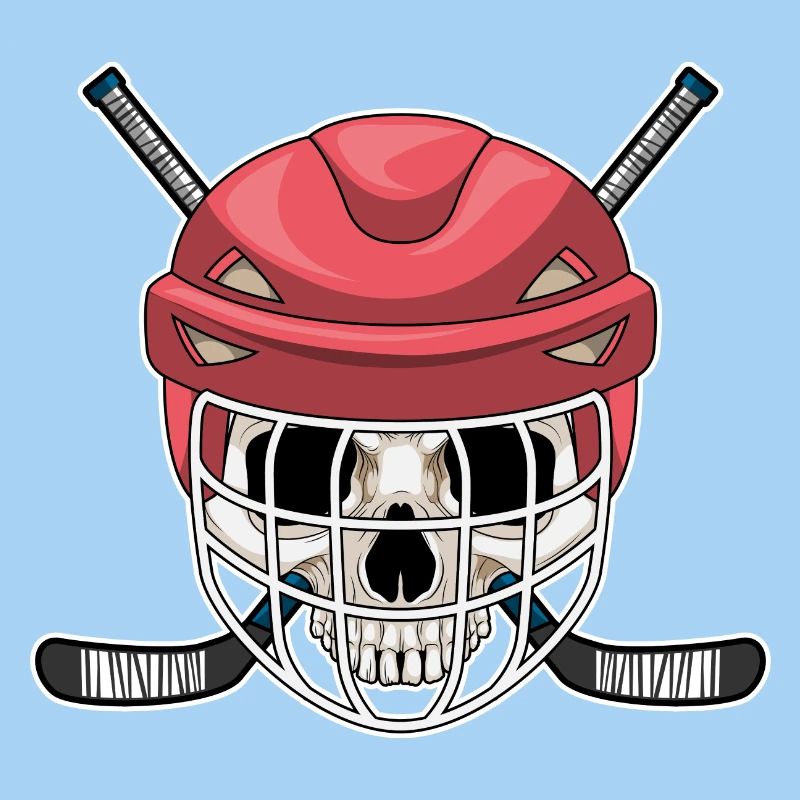 Totenkopf Eishockey Eishockeyschläger