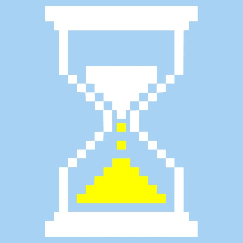 Pixel Hourglass Loading Bar Retro Gaming