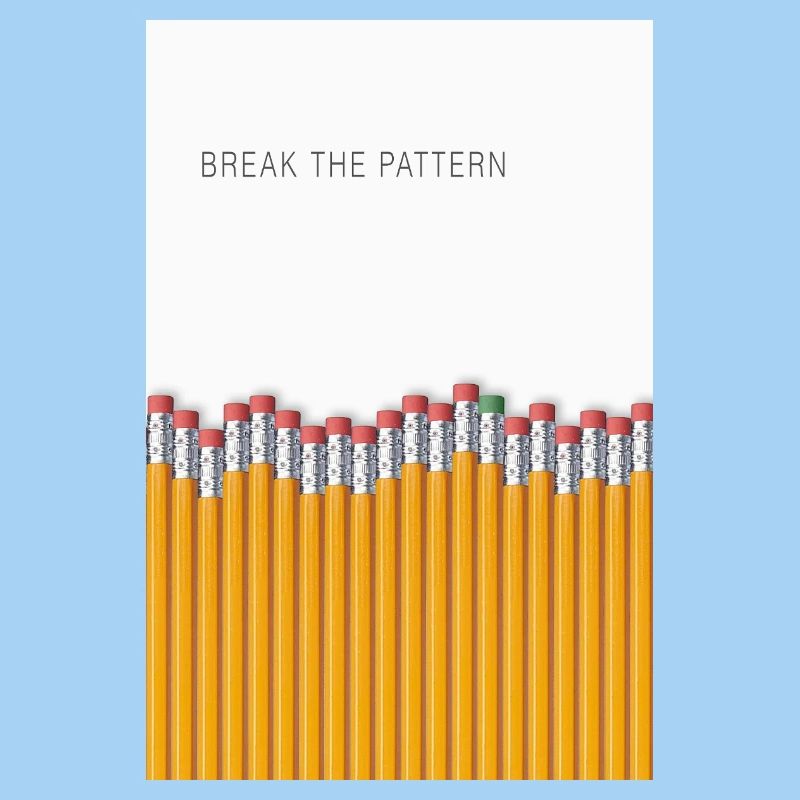 Break the Pattern Minimalist Statement Design