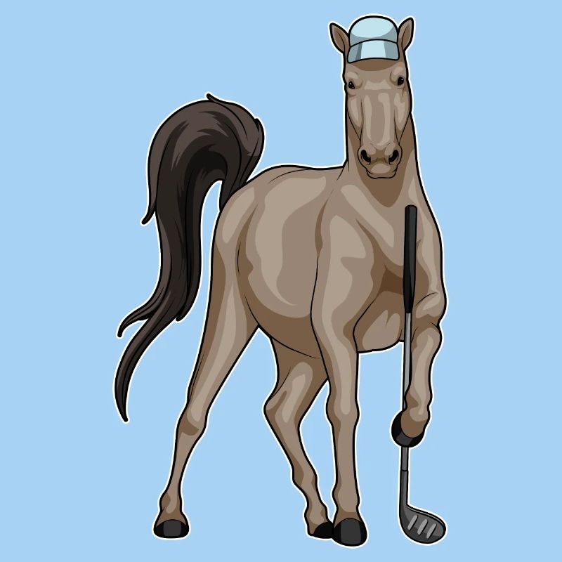 Pferd Golf Golfschläger