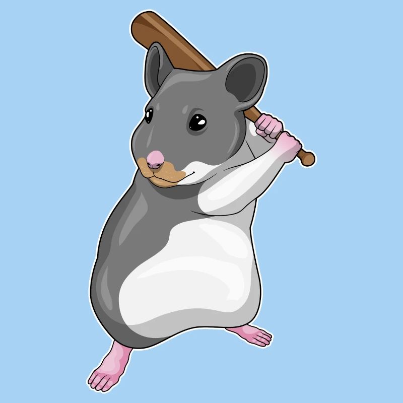 Hamster Baseball Baseball Bat