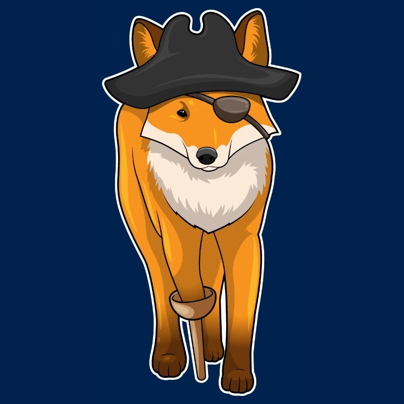 Fuchs Pirat Augenklappe
