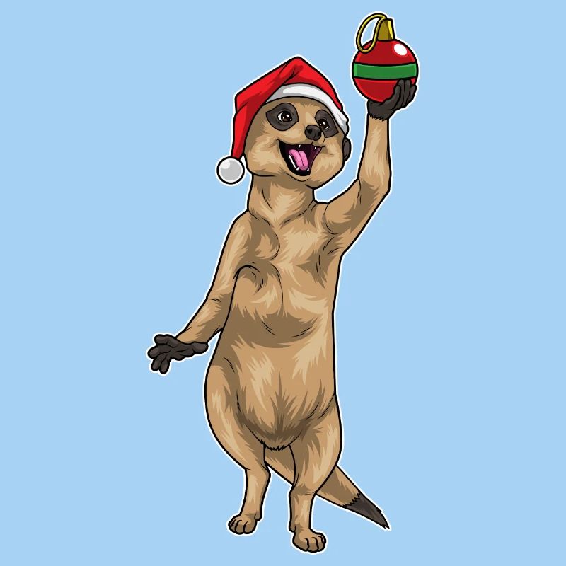 Erdmännchen Weihnachten Weihnachtskugel