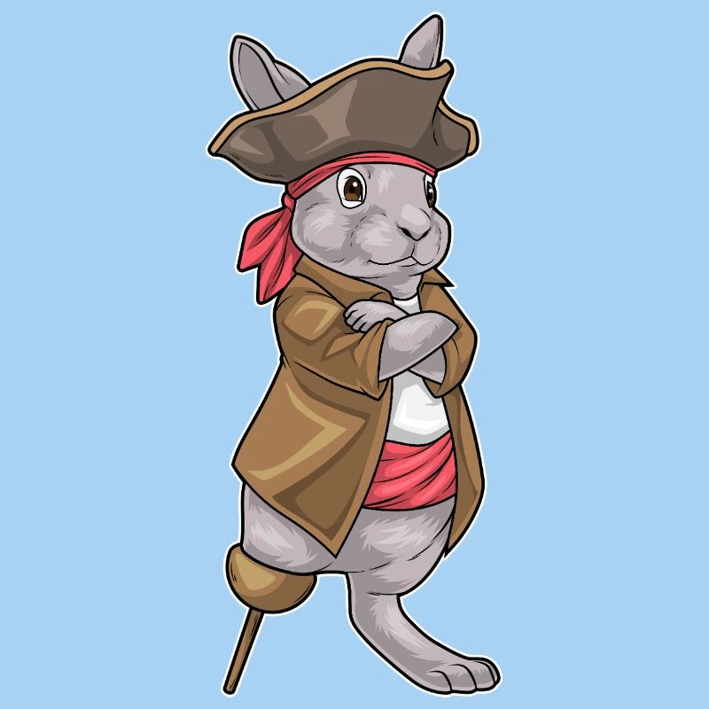 Lapin Pirate Jambe de Bois