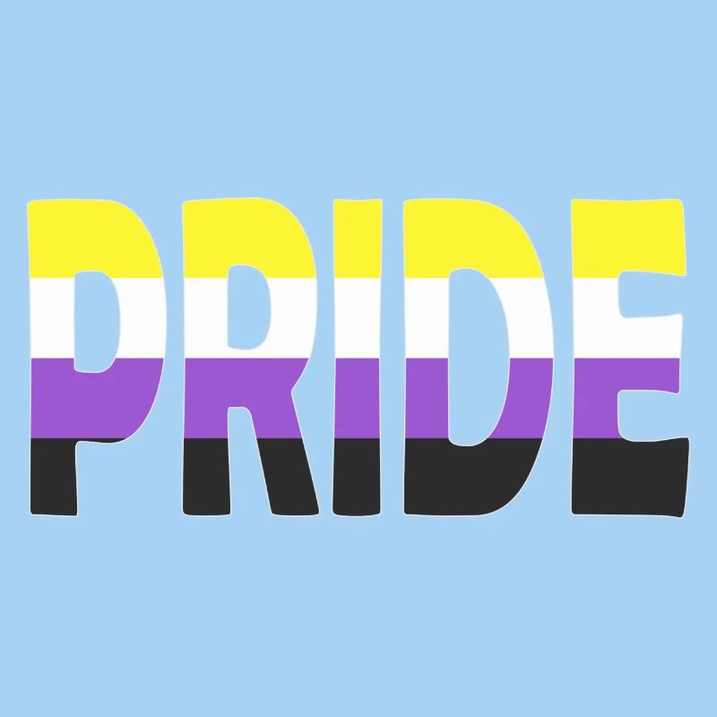 Pride lettering Non-Binary Non-Binary LGBTQ