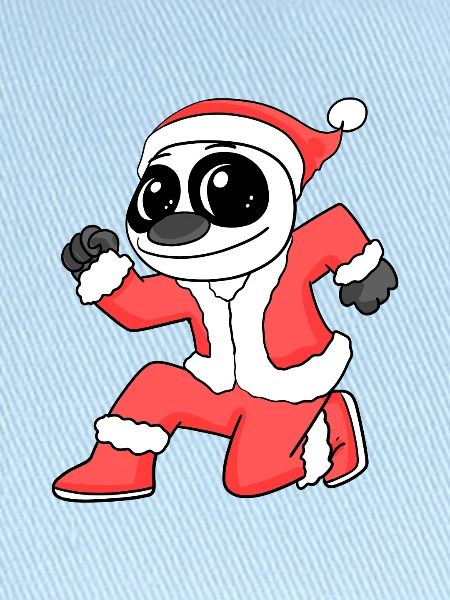 Panda Kuscheltier Weihnachten