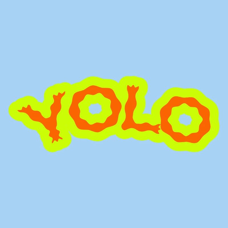 YOLO Neon Limette Psychedelisch