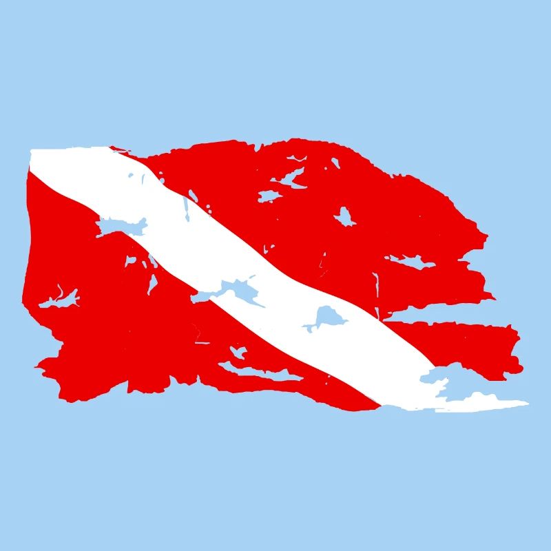 Abgenutzte Tauchflagge
