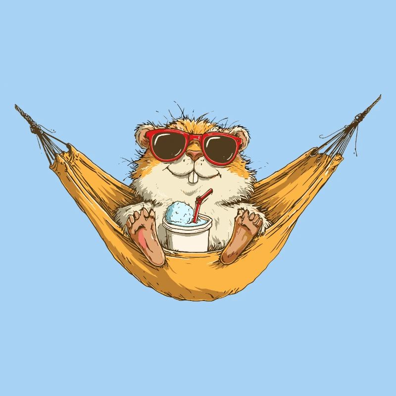 Sommerhamster im Hängematte Stil