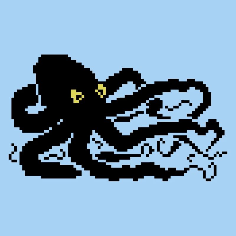 8bit pixel octopus