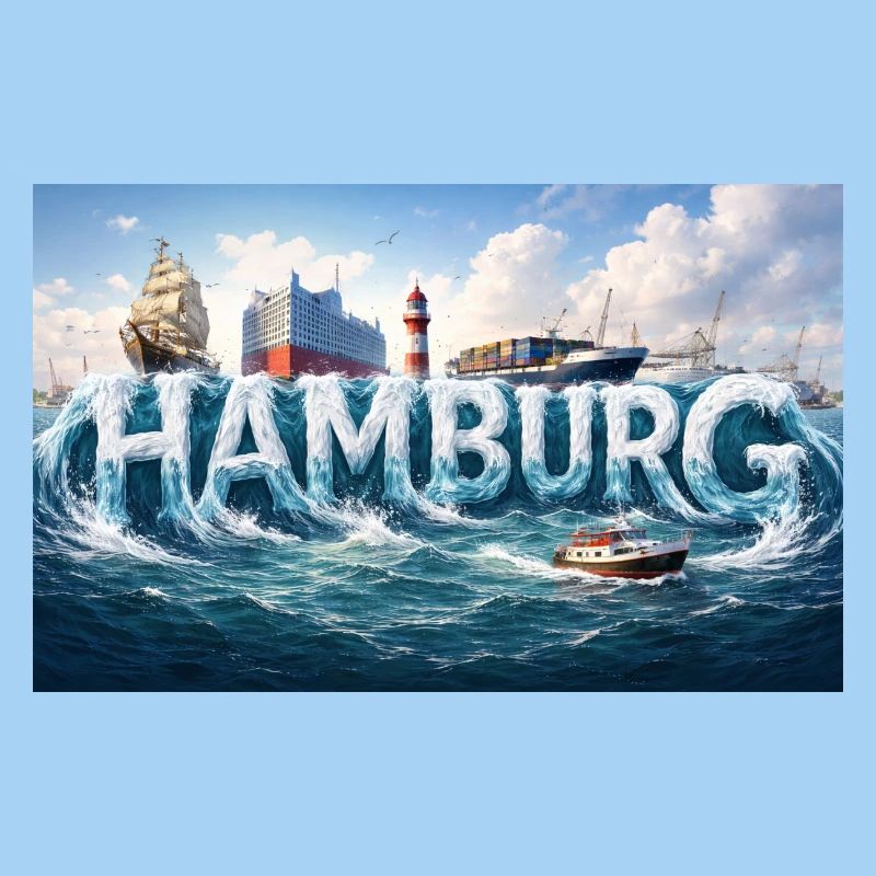 Hamburg Waves at the harbour