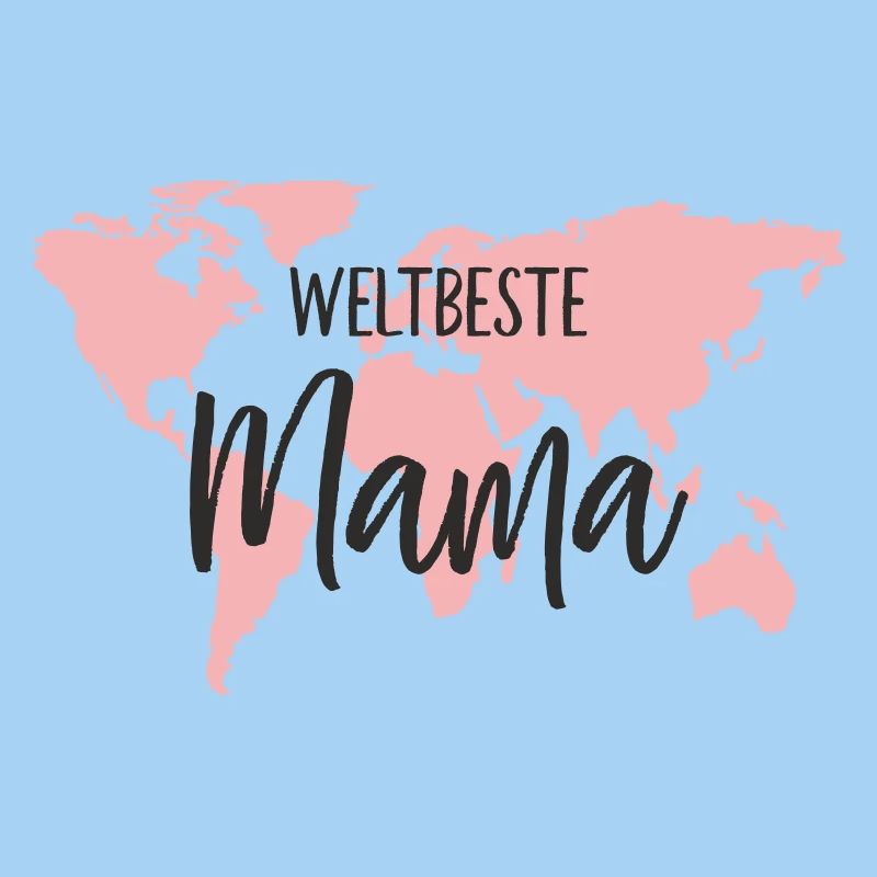 Weltbeste Mama – Weltkugel-Textdesign